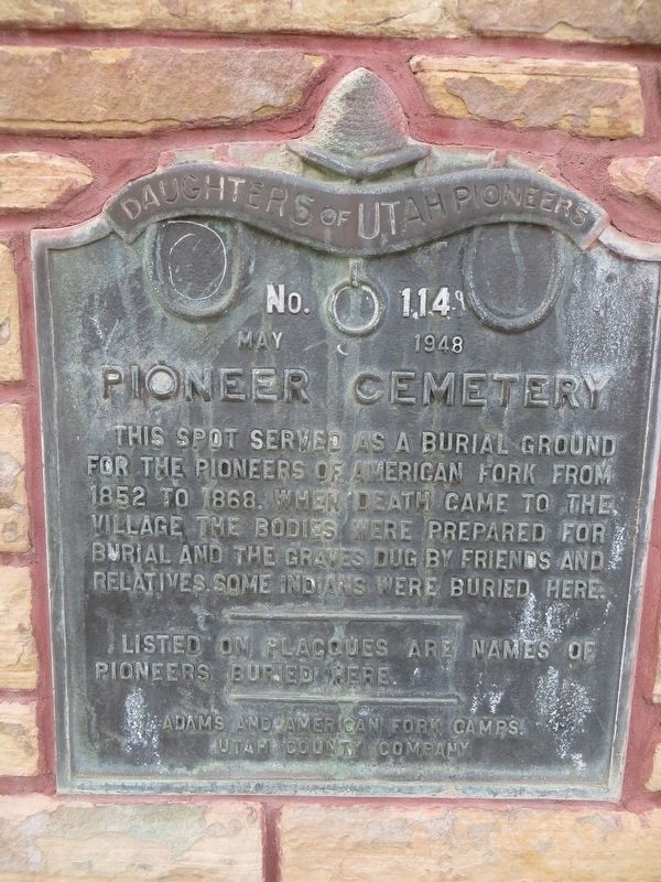 Pioneer Cemetery Marker image. Click for full size.