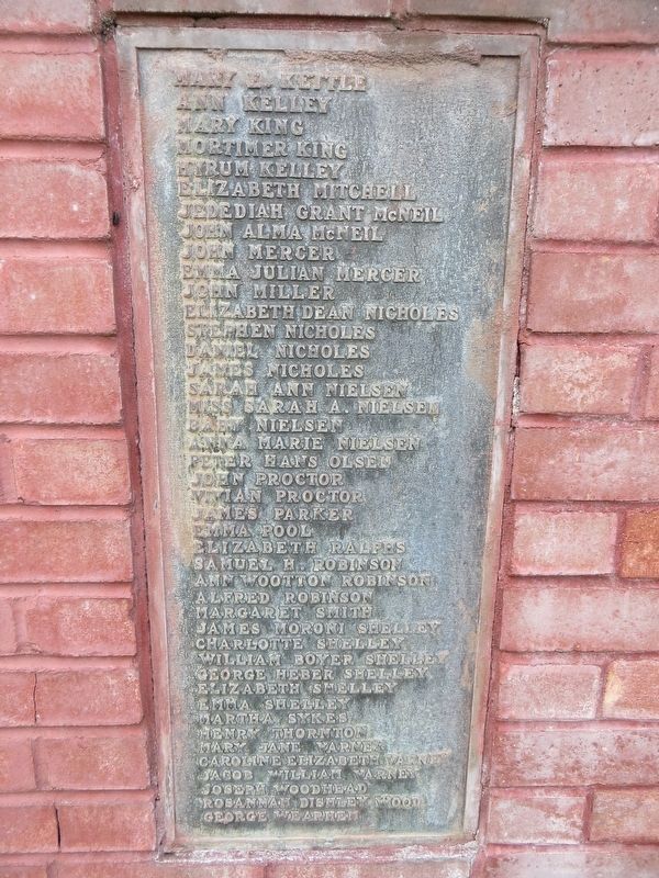 Pioneer Cemetery Marker <i>North side</i> image. Click for full size.