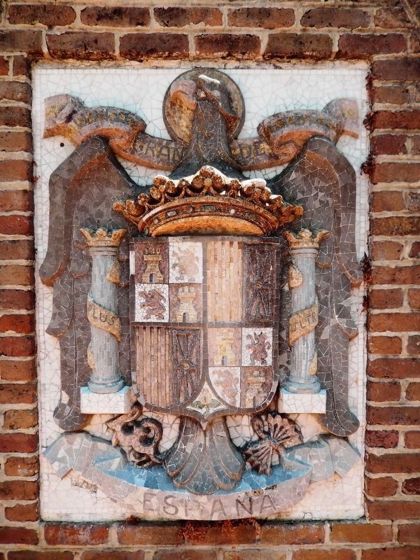 Marble Mosaic Coat of Arms of Spain image. Click for full size.
