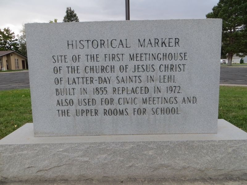 Lehi Meeting House Marker image. Click for full size.