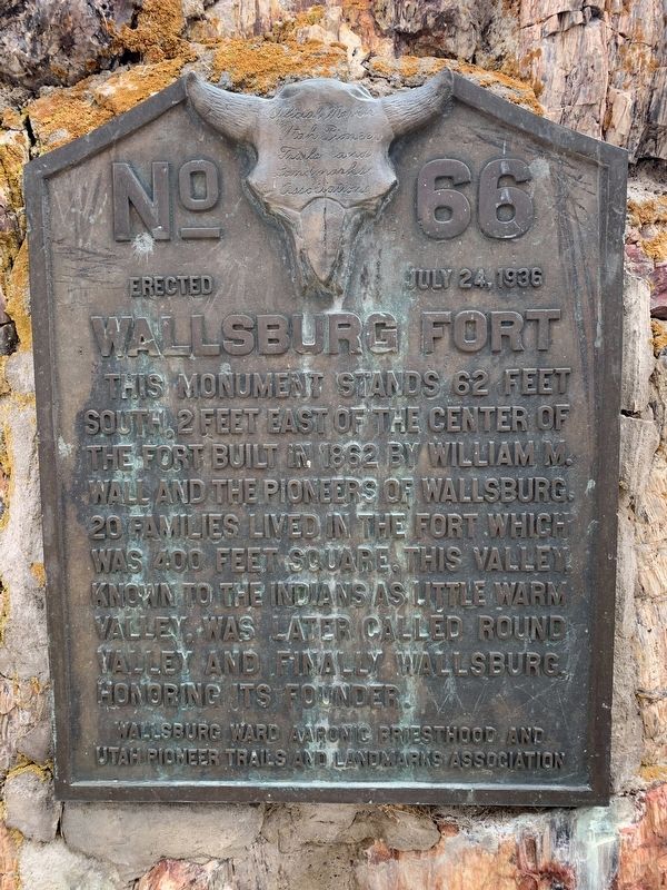 Wallsburg Fort Marker image. Click for full size.