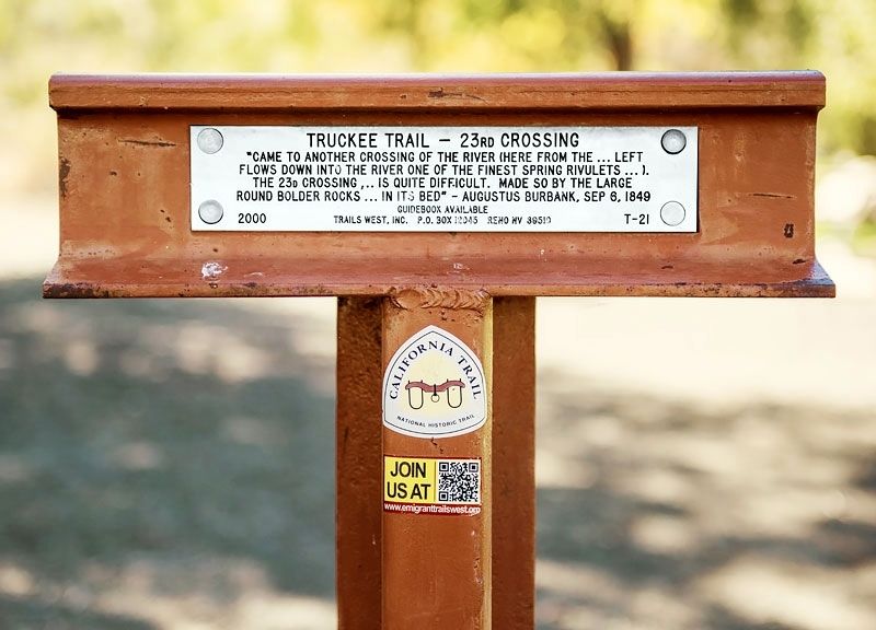 Truckee Trail - 23rd Crossing Marker image. Click for full size.