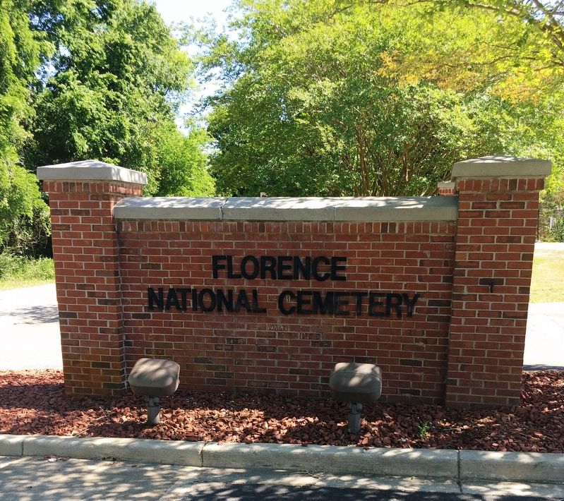 Florence National Cemetery Entrance (new section). Click for full size. Florence National Cemetery Entrance (new section) image. Click for full size.