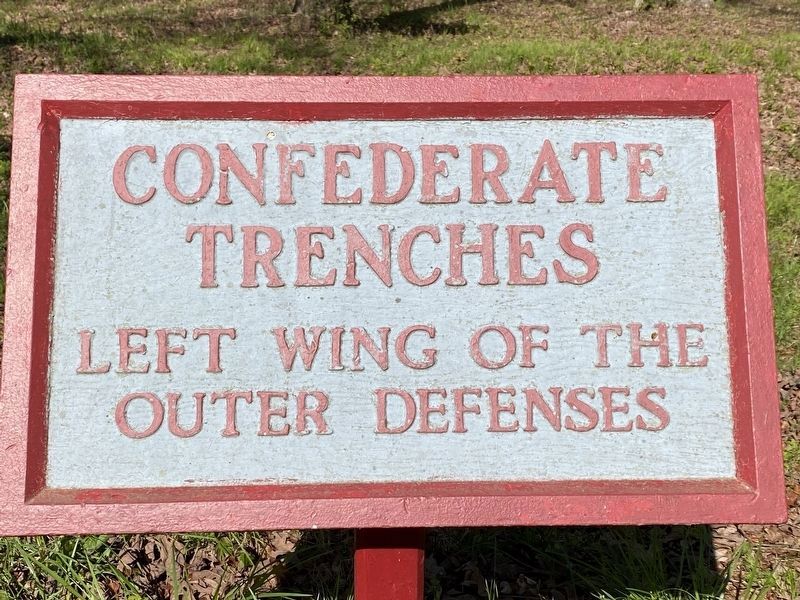 Confederate Trenches Marker. Click for full size. Confederate Trenches Marker image. Click for full size.