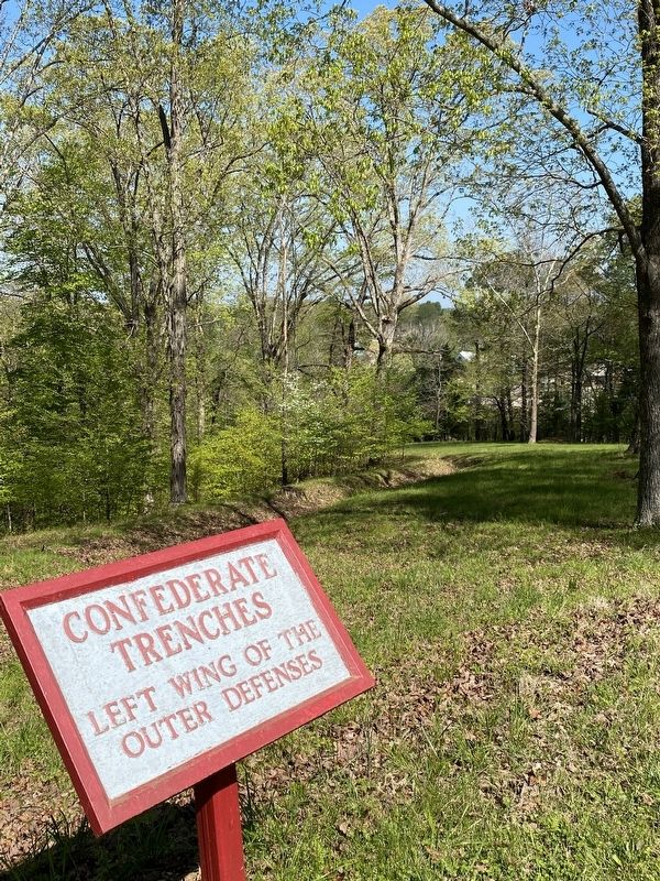 Confederate Trenches Marker. Click for full size. Confederate Trenches Marker image. Click for full size.
