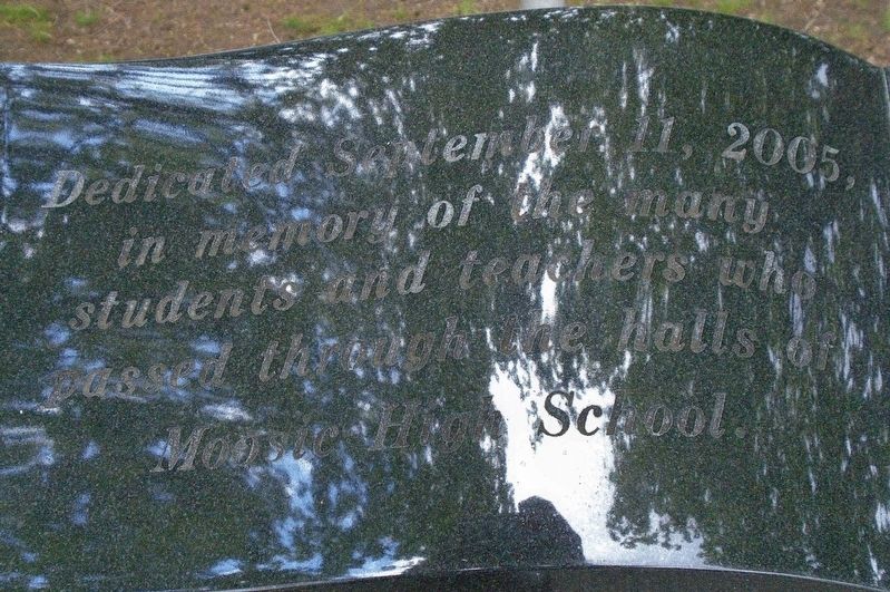 Moosic High School Dedication Marker. Click for full size. Moosic High School Dedication Marker image. Click for full size.