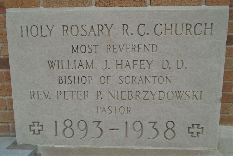 Holy Rosary Parish Church Cornerstone image. Click for full size.