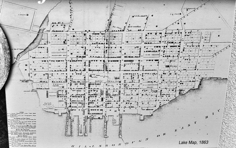 Marker detail: Charlottetown, Lake Map, 1863 image. Click for full size.