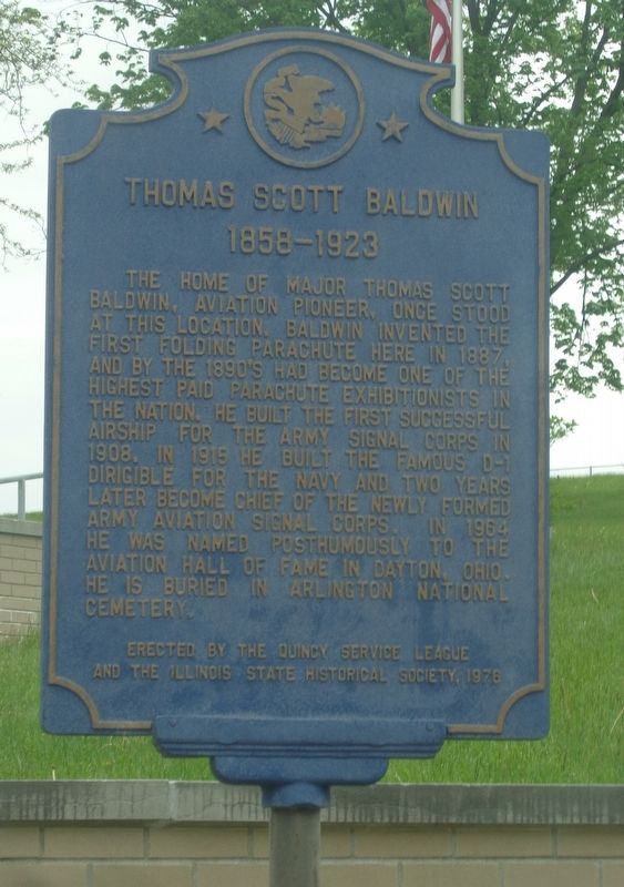 Thomas Scott Baldwin 1858-1923 Marker. Click for full size. Thomas Scott Baldwin 1858-1923 Marker image. Click for full size.