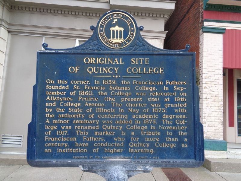 Original Site of Quincy College Marker image. Click for full size.