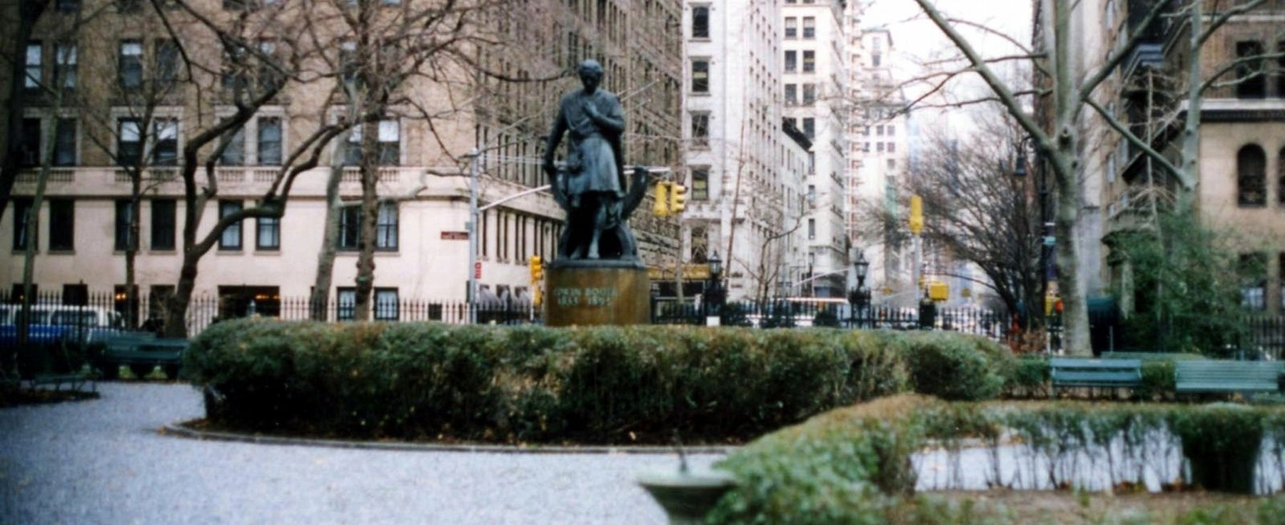 The Edwin Booth statue. Click for full size. The Edwin Booth statue image. Click for full size.