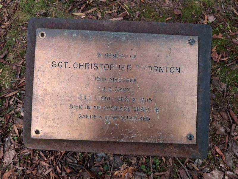 In Memory of Sgt. Christopher Thornton Marker image. Click for full size.