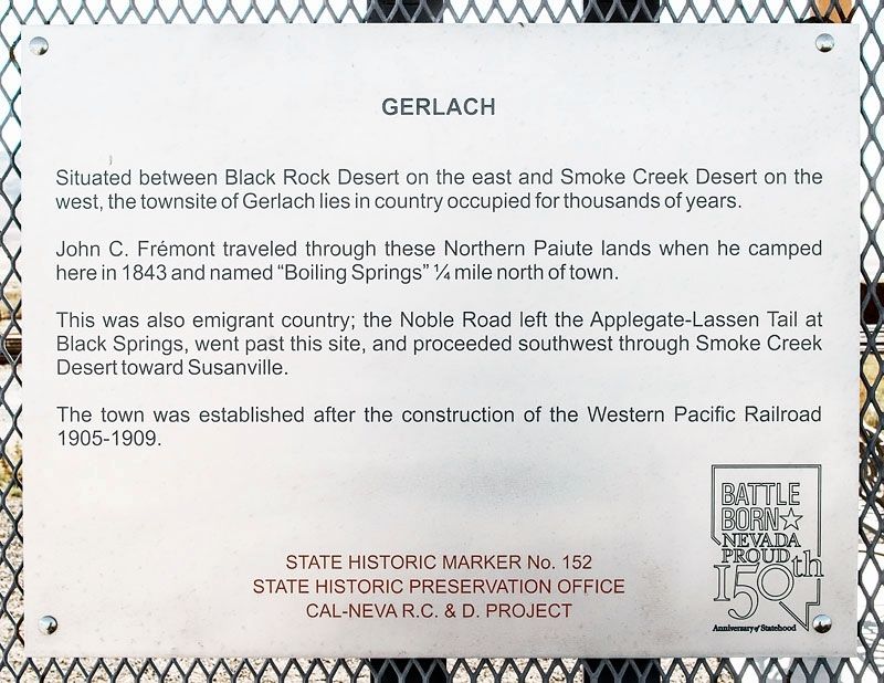 Gerlach Marker image. Click for full size.