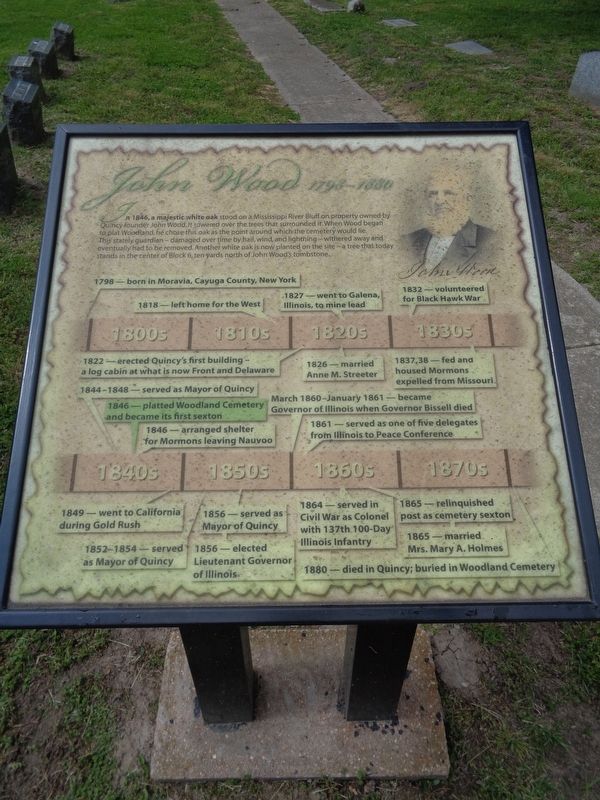 John Wood 1798-1880 Marker. Click for full size. John Wood 1798-1880 Marker image. Click for full size.