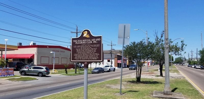 The Zulu Social Aid and Pleasure Club, Inc. Marker. Click for full size. The Zulu Social Aid and Pleasure Club, Inc. Marker image. Click for full size.