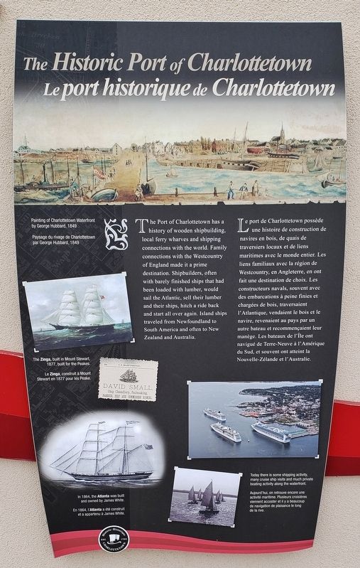 The Historic Port of Charlottetown Marker. Click for full size. The Historic Port of Charlottetown Marker image. Click for full size.