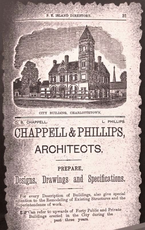 Marker detail: Chappell & Phillips Architects Advertisement. Click for full size. Marker detail: Chappell & Phillips Architects Advertisement image. Click for full size.
