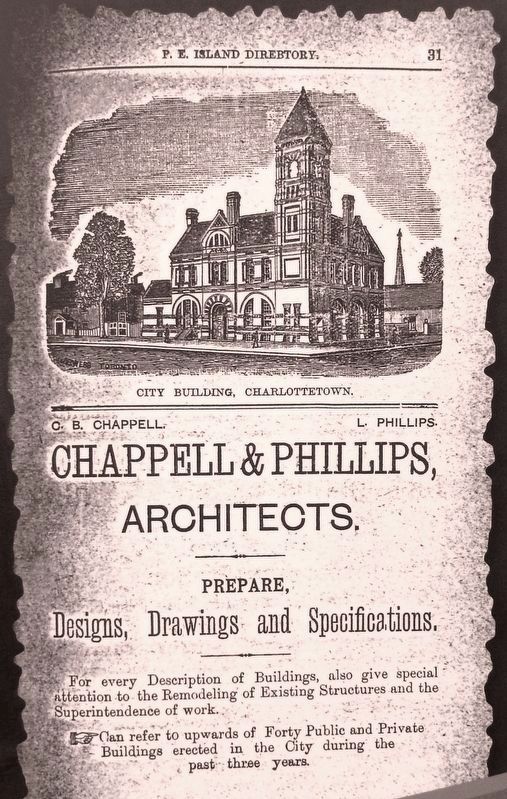 Marker detail: Chappell & Phillips Architects Advertisement image. Click for full size.
