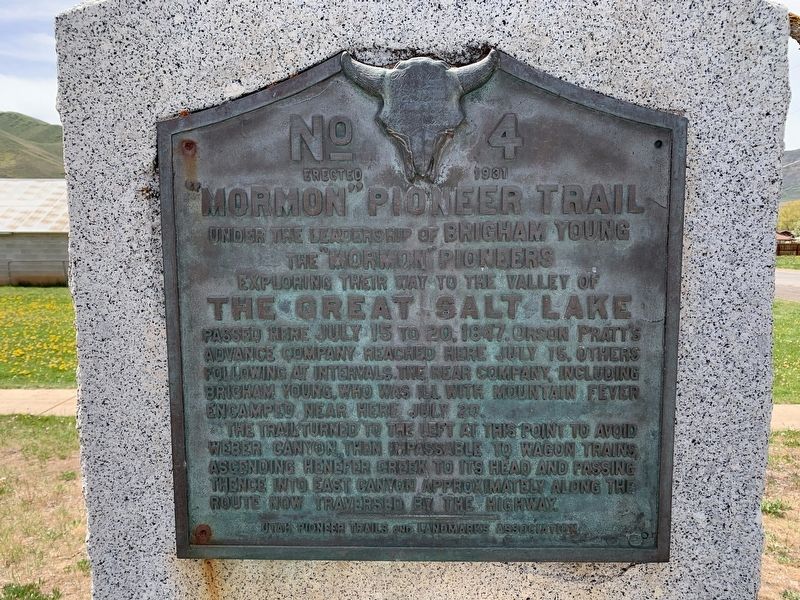 "Mormon" Pioneer Trail Marker image. Click for full size.