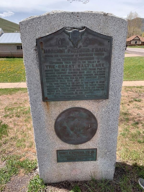 "Mormon" Pioneer Trail Marker image. Click for full size.