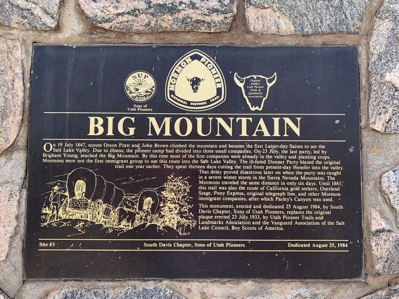 Big Mountain Marker. Click for full size. Big Mountain Marker image. Click for full size.