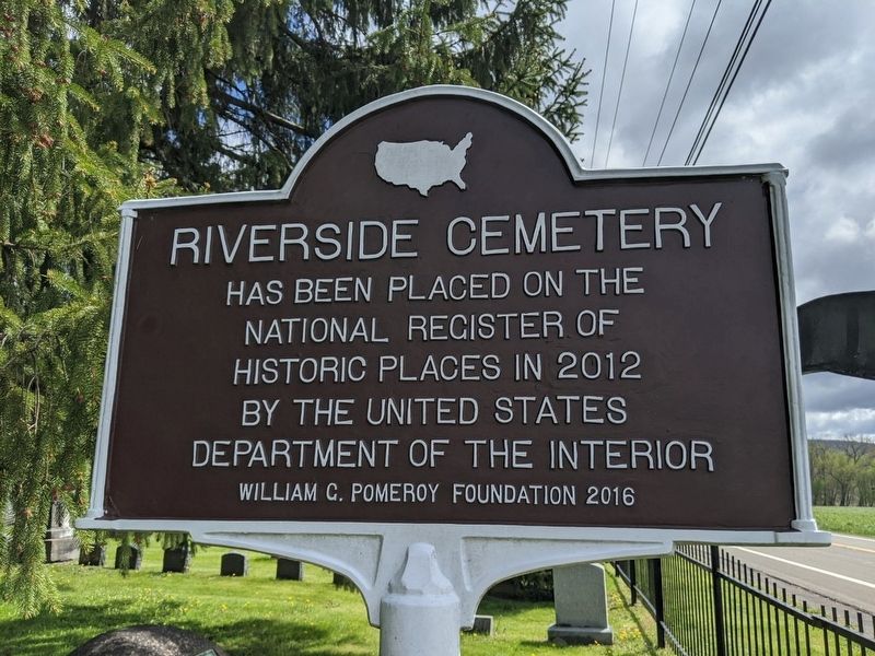 Riverside Cemetery Marker. Click for full size. Riverside Cemetery Marker image. Click for full size.