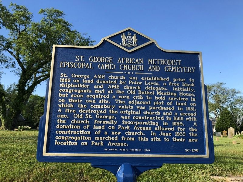 St. George African Methodist Episcopal (AME) Church and Cemetery Marker image. Click for full size.