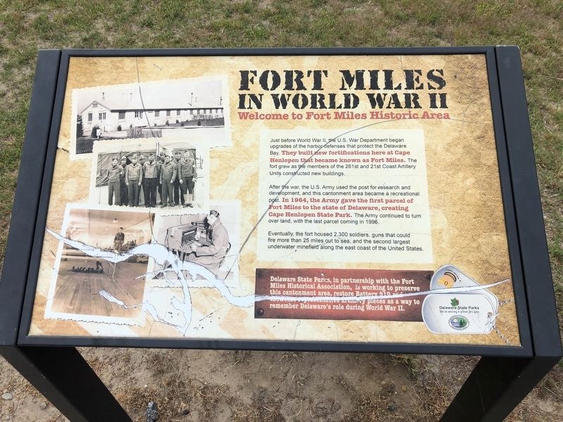 Fort Miles in World War II Marker image. Click for full size.