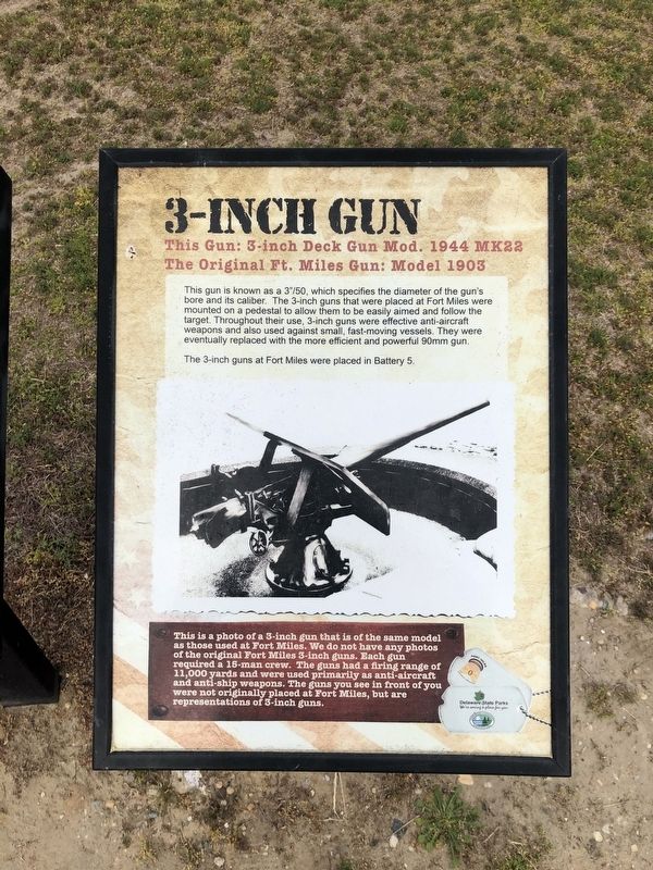 3-Inch Gun Marker image. Click for full size.