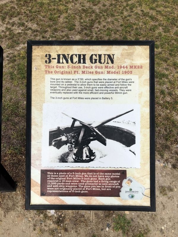 3-Inch Gun Marker image. Click for full size.