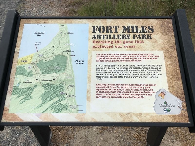 Fort Miles Artillery Park Marker image. Click for full size.