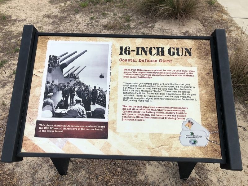 16-inch Gun Marker. Click for full size. 16-inch Gun Marker image. Click for full size.