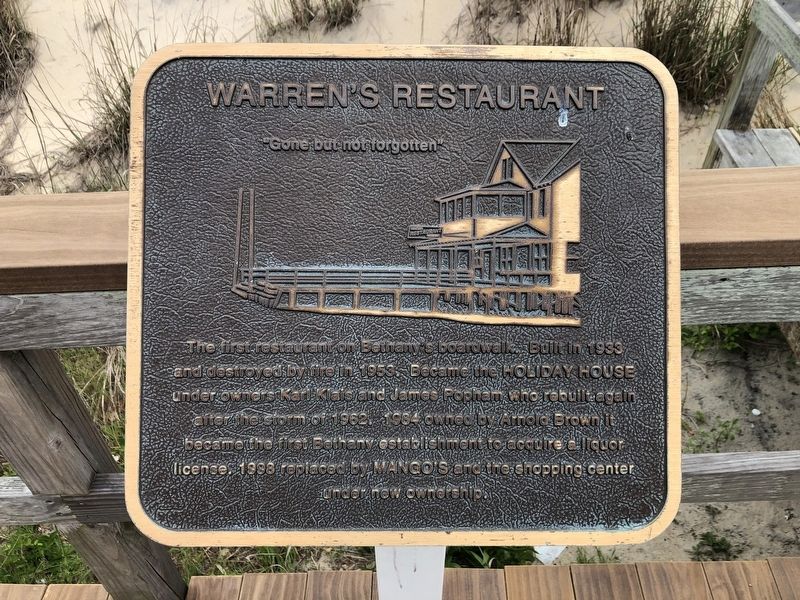 Warren's Restaurant Marker image. Click for full size.