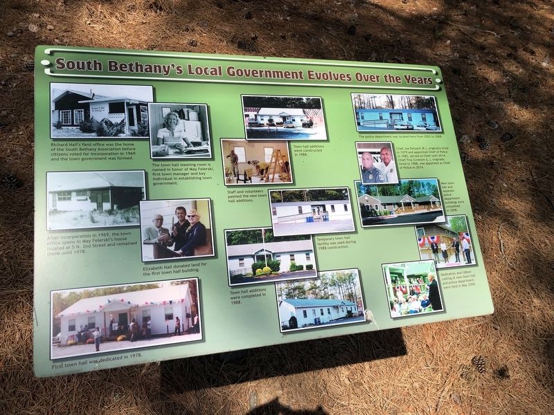 South Bethany's Local Government Evolves Over the Years Marker. Click for full size. South Bethany's Local Government Evolves Over the Years Marker image. Click for full size.