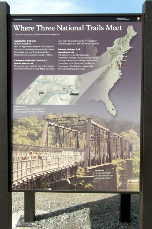 Where Three National Trails Meet wayside. Click for full size. Where Three National Trails Meet wayside image. Click for full size.