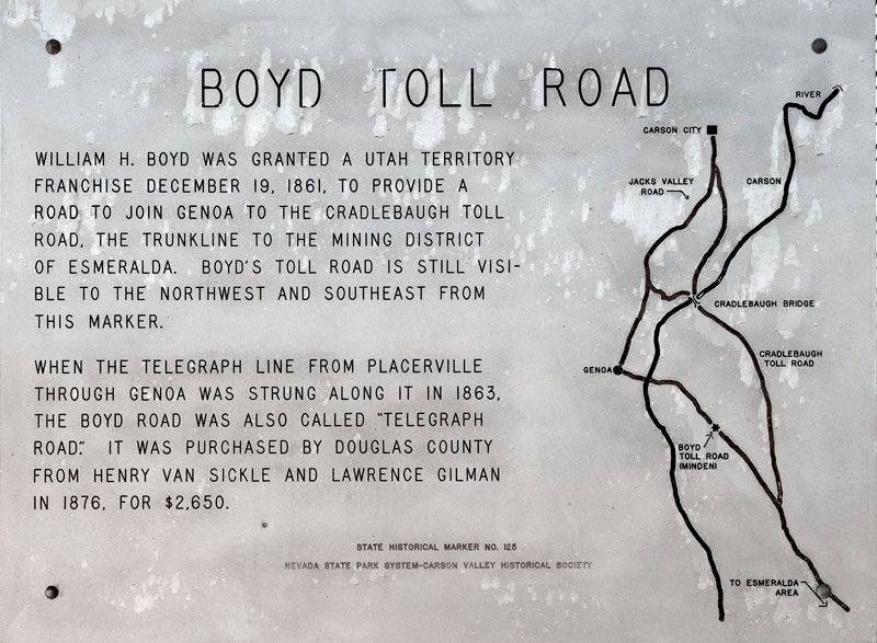 Boyd Toll Road Marker. Click for full size. Boyd Toll Road Marker image. Click for full size.