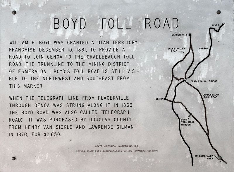 Boyd Toll Road Marker image. Click for full size.