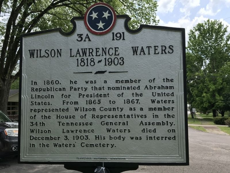Wilson Lawrence Waters Marker image. Click for full size.