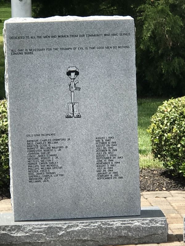 Watertown, Tennessee Veterans Monument image. Click for full size.