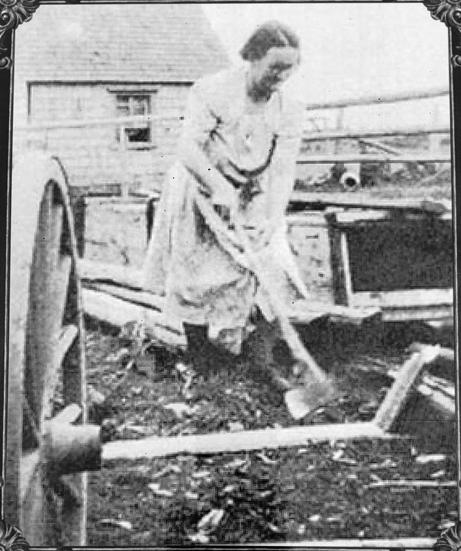 Marker detail: A Woman's Work image. Click for full size.