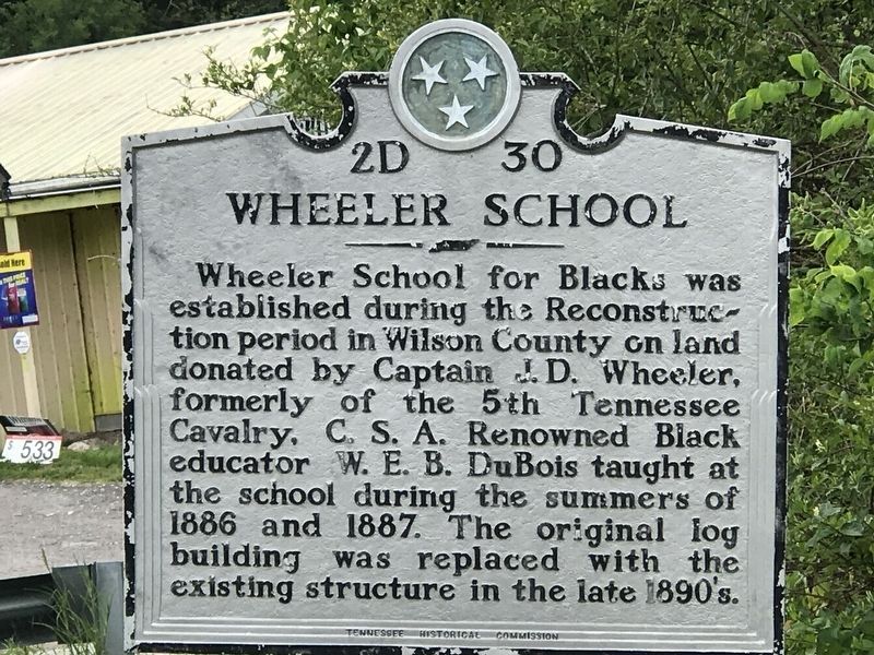 Wheeler School Marker image. Click for full size.