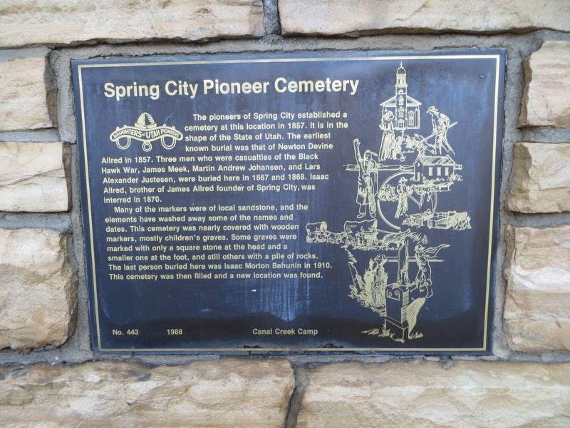 Spring City Pioneer Cemetery Marker image. Click for full size.