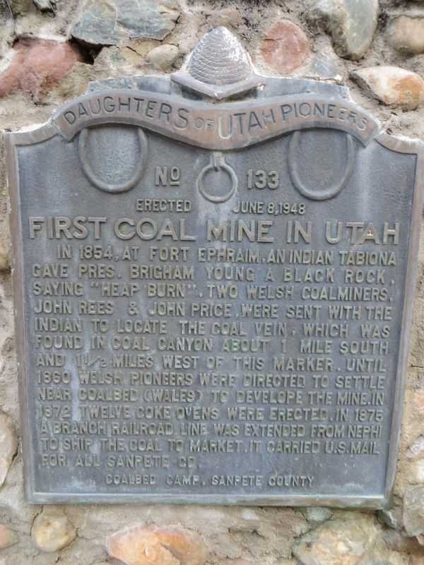 First Coal Mine in Utah Marker image. Click for full size.