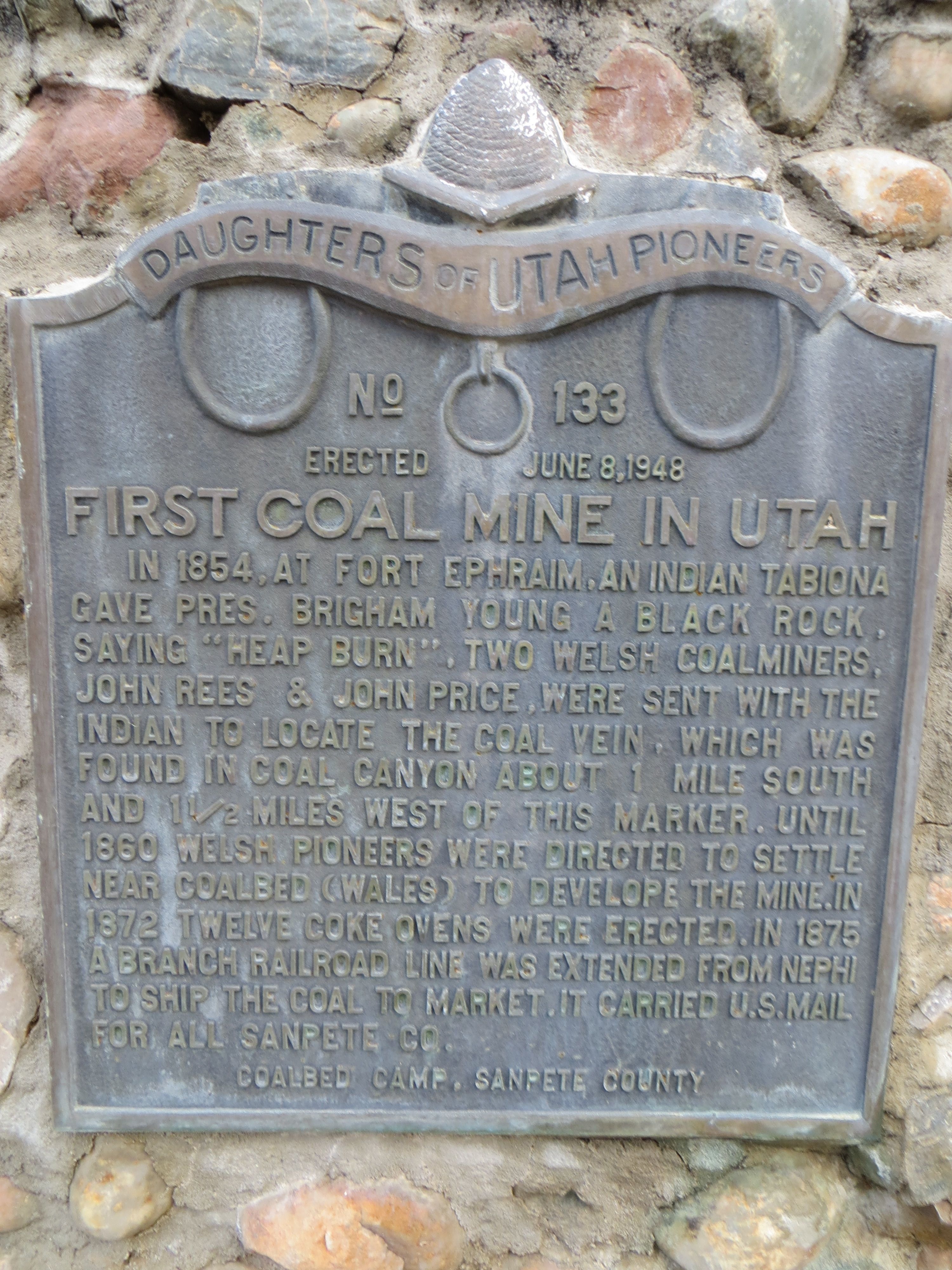First Coal Mine in Utah Marker