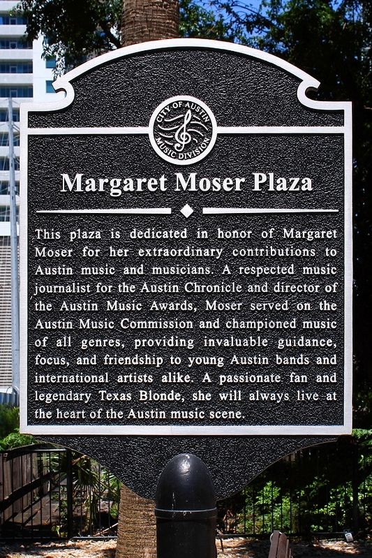 Margaret Moser Plaza Marker image. Click for full size.