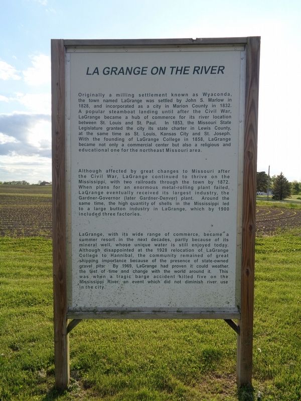 LaGrange on the River Marker. Click for full size. LaGrange on the River Marker image. Click for full size.