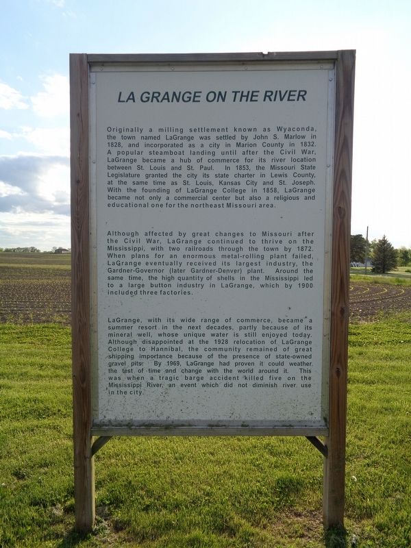 LaGrange on the River Marker image. Click for full size.