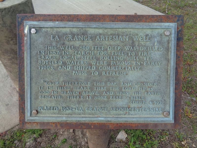 La Grange Artesian Well Marker image. Click for full size.