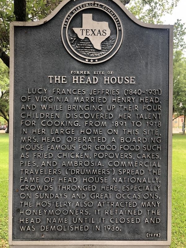 Former Site of The Head House Marker image. Click for full size.