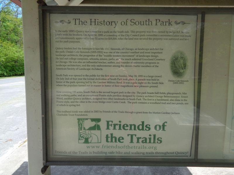 The History of South Park Marker. Click for full size. The History of South Park Marker image. Click for full size.